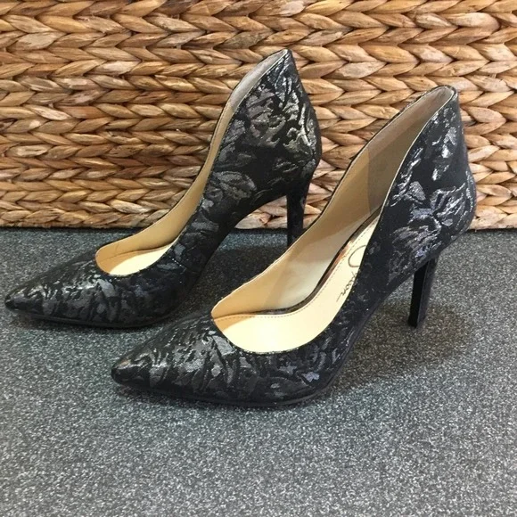 Jessica Simpson Black Lace Heels - Picture 9 of 14